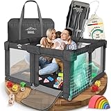 RAWVEL® Faltbarer Laufstall Baby Faltbar [NEU 2025] Laufgitter Baby Laufstall faltbar Playpen Kind,...