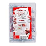 fischer 535972 MEISTER-BOX DUOPOWER + Schraube, Werkzeugkiste mit 160 Dübeln und Schrauben,...