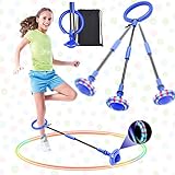 Sunshine smile Kinder Blinkender Springring,Swing Wheel mit Lichtrad,Sport Sprungball,Springender...