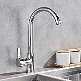 Tap Low Pressure Mixer Tap 360 ° Rotatable Faucet Faucet Kiten Faucet Single Lever Mixer for Kiten...