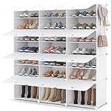 HOMIDEC Schuhregal, 7-stufiger Schuhschrank Schuhaufbewahrung für 42 Paar Schuhe und Stiefel,...