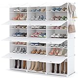 HOMIDEC Schuhregal, 7-stufiger Schuhschrank Schuhaufbewahrung für 42 Paar Schuhe und Stiefel,...