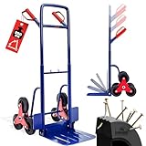 DEUBA® Treppenkarre klappbar bis 200kg Hartgummireifen Haltegriffe Sackkarre Transportkarre...