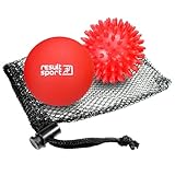 ResultSport Lacrosse & Igelball Massageball Set, Plantarfasziitis, Fußmassage, Triggerpunktmassage,...