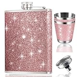 ElevaPulse 1x304 Rosa Flachmann 240ml Mit Trichter Und 2 Kleine Tassen, Auslaufsicher Flachmann...