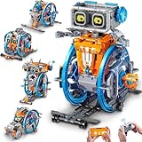 HiWEEGO Technik Roboter für Kinder Bauspielzeug mit LED-Augen, 5-in-1 Fernbedienung und App...