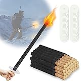 Peviasot 100 Stück Fackeln für draußen, Wachsfackel 42 cm, 45 Min. Brenndauer, Gartenfackel, für...