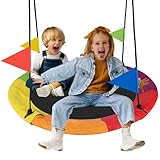 Kruzzel Nestschaukel Outdoor für Kinder & Erwachsene – Ø110 cm – Bis 150 kg – Wetterfest –...