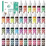 Lebensmittelfarbe Flüssige - 36 Farben Hochkonzentriert Lebensmittelfarbe für Backen, Kekse,...