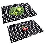 2er-Set Dekorative Spülbeckenmatte, 30 x 40 cm Abtropfmatte aus PVC, Zuschneidbare Spülbecken...