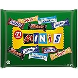 Mixed Minis Schokolade Großpackung, 71 Mini-Schokoriegel Snacks (Mars, Snickers, Bounty, Twix,...