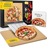 AMZBBQ® Premium Pizzastein - 100% Made in Germany - für Backofen & Gasgrill bis 1300°C - 3er Set...
