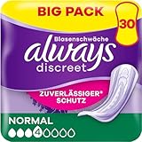 Always Discreet Inkontinenzeinlagen Für Frauen Normal 30 Stück Rundumschutz Unglaubliche...