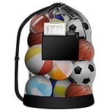 Ballsack Extra Große Ballnetz Fußball Balltasche Ballnetz für 10 Bälle/12 Bälle mit Kordelzug...