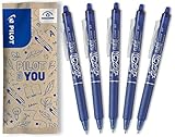 PILOT FriXion Clicker 0.7 – Farbe Blau – Radierbarer, nachfüllbarer Gel-Tintenroller mit...