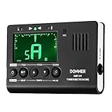 Donner 3 in 1 Metronom Stimmgerät Gitarre Tuner Tongenerator mit LCD Display Elektronisches Clip-on...