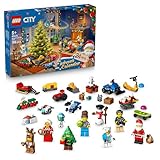 LEGO City Adventskalender 2025 - Weihnachten Spielzeug mit 24 Überraschungen - Zug, Auto & Traktor...