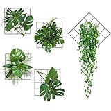 WGCHAIE Wandtattoo Grünen Pflanzen, 3D Grünen Pflanzen Wandaufkleber, Selbstklebend Grüne Pflanze...