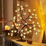 CECOMBINE LED Baum Bäumchen Blütenbaum Kirschbaum Lichterbaum Baum mit Warmweißer 60 LEDs Licht,...