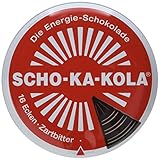 SCHO-KA-KOLA Original Zartbitter, (1x 100 g) I Schokoladen-Tafel in der Dose I Koffein Schokolade...