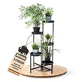 BigDean 5 Etagen Blumenständer klappbarer Pflanzenständer robuster Blumenständer Metall