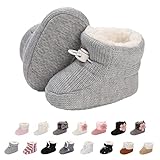 Baby Neugeborene Fleece Bootie, Winter Warme rutschfeste Weiche Sohle Winterschuhe Sock Schuhe...