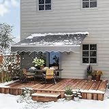 LZQ Aluminium Markise 4 x 3 m Balkonmarkise Sonnenschutz Kassettenmarkise Gelenkarmmarkise...