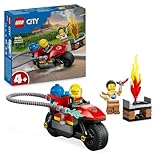 LEGO City Feuerwehrmotorrad, Feuerwehr-Spielzeug für Kinder ab 4 Jahren mit Motorrad und 2...