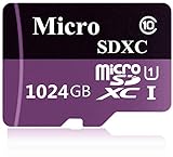 Micro-SD-Karte, 1024 GB, SDXC-Karte, High Speed Class 10, mit SD-Adapter (1024 GB-P)