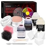 CHASPA Halloween Schminke Kunstblut Halloween Kostüm Make up set - Fake Blood Blut Latex Halloween...