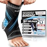 FIT MEDIC® Premium Sprunggelenkbandage mit Gel-Pad | Medizinische Fußbandage stützend &...