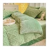 USOHJZ Warme Bettbezüge aus TAFT-Samt, warme, weiche und kuschelige Fleecedecken Plüschfasern,...