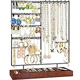 ProCase Jewelry Holder Organizer Earring Stand, 144 Holes Stud Earring Display Rack Necklace Storage...