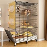 Kleintierkäfig für Ratten, Frettchen, Meerschweinchen und große Hamster, 3-stöckiger...