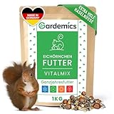 Gardemics Eichhörnchen Futter mit extra vielen Haselnüssen [1kg] I Artgerechtes...