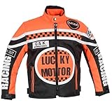 MDM Kinder Motorrad Jacke, Racing Jacke (3XL)