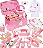 Ophy Arztkoffer Kinder Holz Spielset, 40-teiliges Doktorkoffer für Kinder ab 3, 4, 5 Jahre...