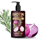 Zwiebel-Rosmarin-Shampoo für Haarwachstum, Haarausfall und dünner werdendes Haar, Hairs-Care...