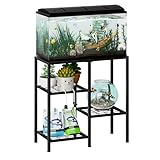 CADUKE Aquarium Unterschrank für 75 Liter, Metall Fischtankständer, 3-stufiges Aquariumregal für...