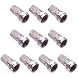 BNOYONERAS F Stecker, F Verbinder, Antennenkabel F-Stecker, 10 Stück F Stecker Sat Kabel,...