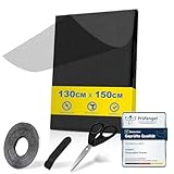 teeppo Fliegengitter Fenster 130 x 150 cm, Insektenschutz Fenster Zuschneidbar mit Klettband...