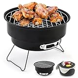 Seahelms Klappgrill Klein Grill Camping Grill 26×26×18cm Tragbarer Campinggrill BBQ Grills mit...