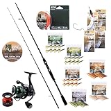 Zite Fishing Inzite Base Stick Barsch Angelset | 225 cm Spinnrute & Spinning Base Reel 2000 | 550m...