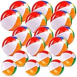 JOYIN Wasserball (18 Stück), Kombi-Set enthält 18 Aufblasbare Strandbälle in 50.8cm (6) und...