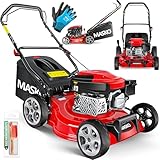 MASKO® Benzin Rasenmäher 3in1 | 42 cm Schnittbreite | 7- fache Schnitthöhenverstellung | 4 Takt...
