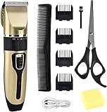 Profi Haarschneidemaschine mit 4 Führungskämmen, Haarschneider Bart Trimmer Rasierer Hair Clipper,...