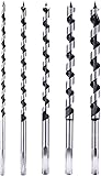 5 Stück Holzbohrer Set 23cm Lang, Schlangen-Bohrer Satz, Schneckenbohrer mit Sechskant-Schaft,...