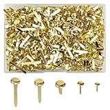 500 Stück Mini Brads Metall Rundkopfklammern Musterklammern Papierverschlüsse zum...