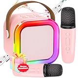 Karaoke Maschine Kinder mit 2 Karaoke Mikrofon Kinder: [Neueste] Mini Karaoke Maschine - Karaoke...