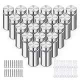 20 Stück Edelstahl Wand Abstandshalter Plexiglas,Schilderhalter Werbeschraube für Montieren und...